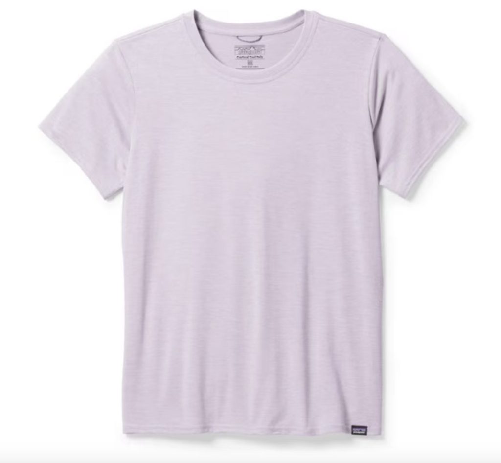 Quick-dry tee shirt for walking the Camino